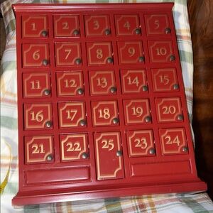 Red Wooden Advent Calendar
